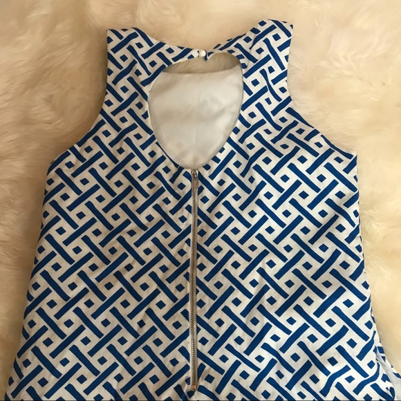 M by Maia Blue & White Linen A-Line Dress, size 4 - Picture 2 of 5